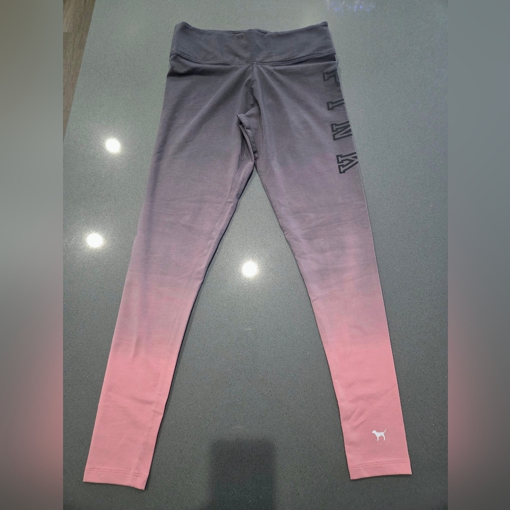 PINK Victoria's Secret Leggings - Pink and Gray Ombre